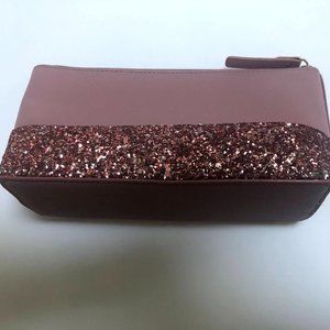 Pink glitter pouch